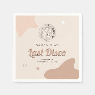 Letzte Disco Retro-Junggesellinnenabschied-Papier Serviette