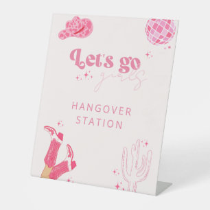 Letzte Disco Rodeo Bachelorette Hangover Station Sockelschild