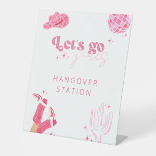 Letzte Disco Rodeo Bachelorette Hangover Station Sockelschild