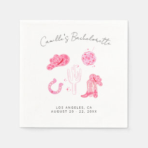 Letzte Disco Rodeo Bachelorette Serviette