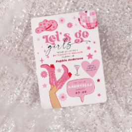 Letzte Disco Rodeo Junggeselinnen-Abschied Nash Ba Einladung