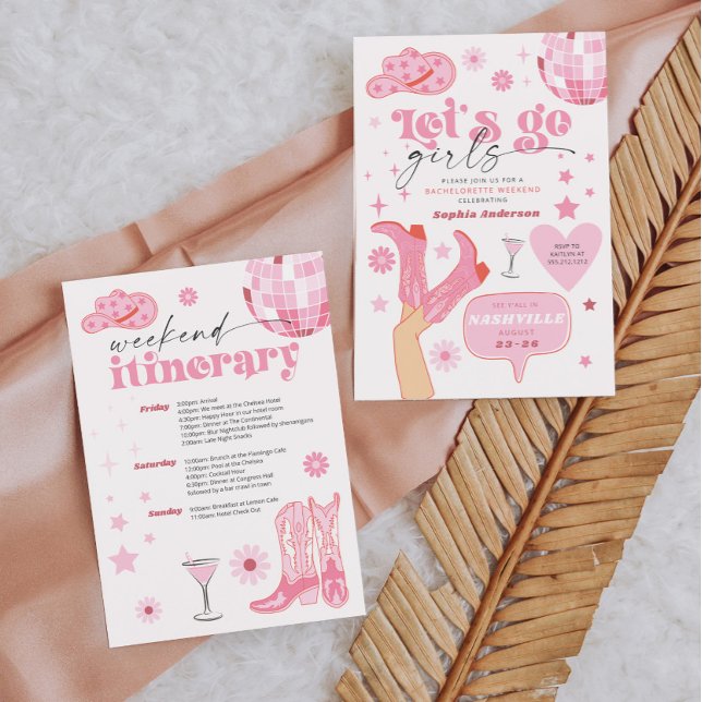 Letzte Disco Rodeo Junggeselinnen-Abschied Nash Ba Einladung (Von Creator hochgeladen)