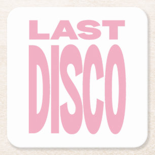Letzte Disco Rosa Junggesellinnenabschied Hochzeit Rechteckiger Pappuntersetzer