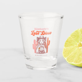 Letzte Disko Pink Cowgirl Bachelorette Wochenende Schnapsglas