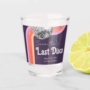 Letzte Disko Retro Rosa Bachelorette Wochenende Schnapsglas