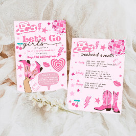 Letzte Disko Rodeo Bachelorette Wochenende Nash Ba Einladung