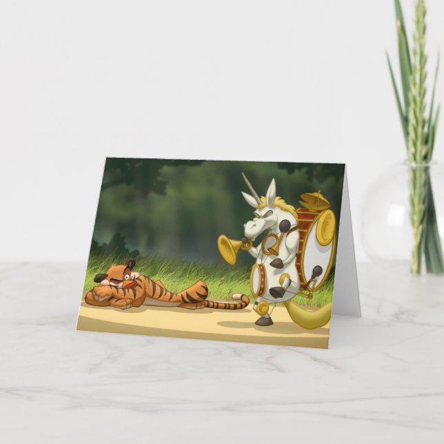 Letzte Einhornkarte (Leerseite innen) Karte (Vorderseite)