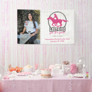 Letzte Fahrt mit Pink für das Bride-Banner Banner
