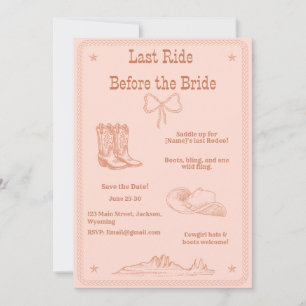 Letzte Fahrt vor dem Western Bachelorette Einladung