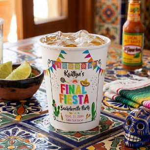Letzte Fiesta Mexicana Junggesellinnenabschied Pappbecher