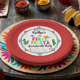 Letzte Fiesta Mexicana Junggesellinnenabschied Pappteller