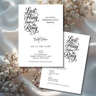 letzte Flut vor dem Ring Bachelorette Script Einladung