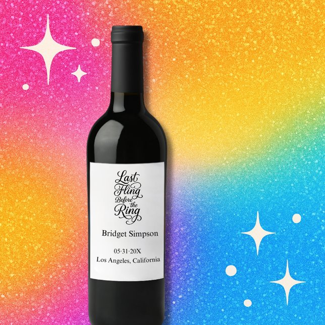 letzte Flut zur Ringtypografie - Eleganter Charme Weinetikett (Von Creator hochgeladen)