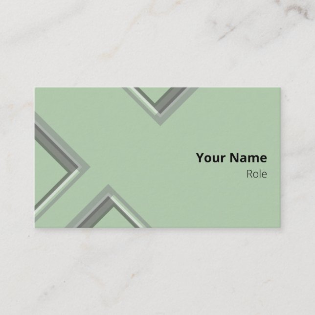 Letzte geometrische Dreiecksformen mit grüner Geom Visitenkarte (Vorderseite)