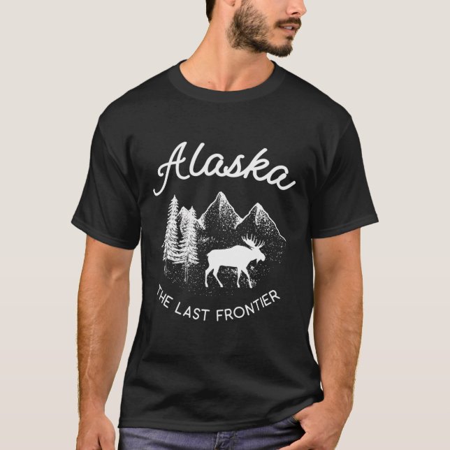 Letzte Grenze Alaska Moose T-Shirt (Vorderseite)