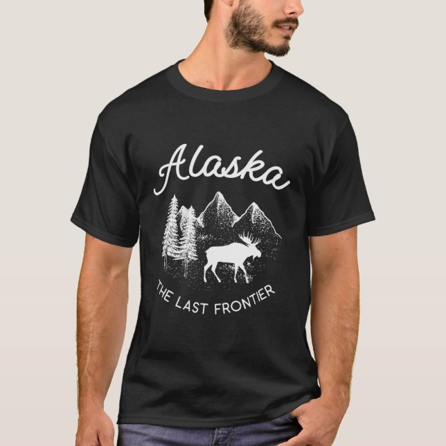 Letzte Grenze Alaska Moose T-Shirt (Vorderseite)
