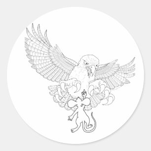 Letzte große Tat des Trotzes Runder Aufkleber