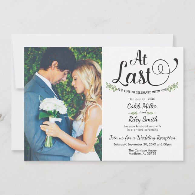 Letzte Hochzeit Einladung (Vorderseite)