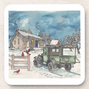 Letzte Lieferung von Holz Getränkeuntersetzer