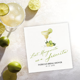 Letzte Margarita als Señorita Junggesellinnenabsch Serviette