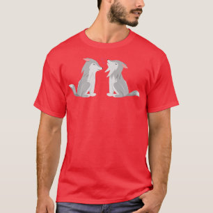 Letzte Minute Hanukkah Match Couple Wolf Liebhaber T-Shirt