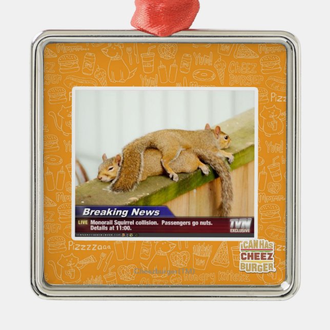 Letzte Nachrichten Silbernes Ornament (Vorne)