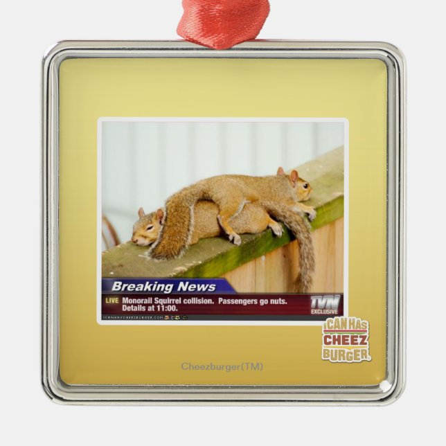 Letzte Nachrichten Silbernes Ornament (Vorne)