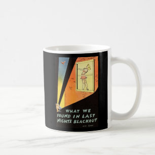 Letzte Nacht Blackout, Comic Vintage inspiriert Kaffeetasse