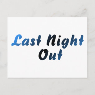 Letzte Nacht (blau) Postkarte