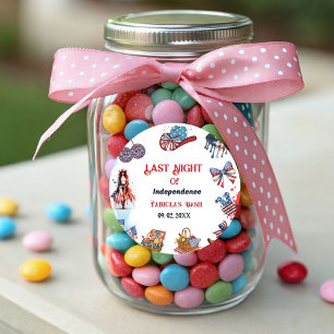 Letzte Nacht der Unabhängigkeit 4. von Bachelorett Runder Aufkleber