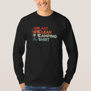 Letzte Reinigen Camping Retro Vintag T-Shirt