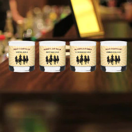 Letzte Rodeo Cowboys personalisieren Name Bachelor Whiskyglas