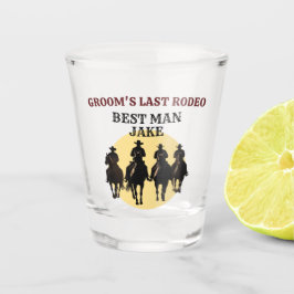 Letzte Rodeo Cowboys Trauzeugen Name Bachelor Part Schnapsglas