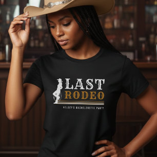 Letzte Rodeo-Cowgirl-Junggesellinnenparty-Braun T-Shirt