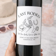 Letzte Rodeo Custom-Weinetikett | Nashville Jungge