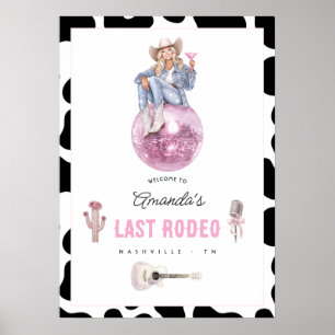Letzte Rodeo-Disco-Cowgirl-Junggesellinnen-Abschie Poster