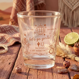 Letzte Rodeo-Disco-Cowgirl-Junggesellinnenparty Schnapsglas
