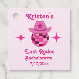 Letzte Rodeo Pink Disco Cowgirl Bachelorette Geschenkanhänger