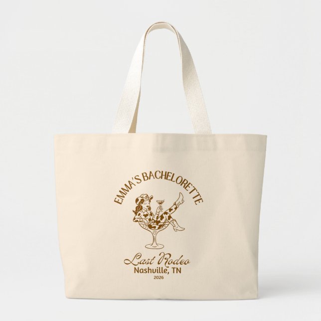 Letzte Rodeo-Tasche  Jumbo Stoffbeutel (Vorne)