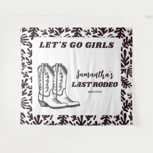 Letzte Rodeo Western Cowgirl Junggeselinnen-Abschi Wandteppich