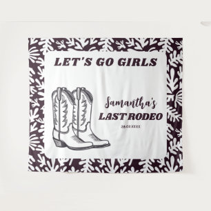 Letzte Rodeo Western Cowgirl Junggeselinnen-Abschi Wandteppich