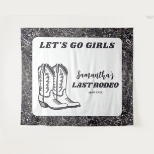 Letzte Rodeo Western Cowgirl Junggesellinnenabschi Wandteppich