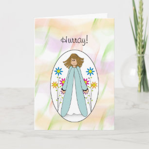 Letzte Runde Chemo Glückwunsch Girl Karte