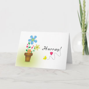 Letzte Runde der Chemo-Hurray-Gekümmert Krebskarte Karte