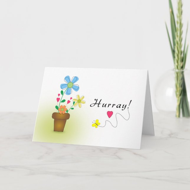 Letzte Runde der Chemo-Hurray-Gekümmert Krebskarte Karte (Vorderseite)