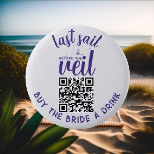 Letzte Segel kaufen Bride Drink QR Code Nautical B Button