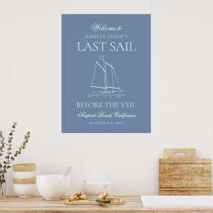 Letzte Segelpartie vor dem Schleier Junggesellinne Poster