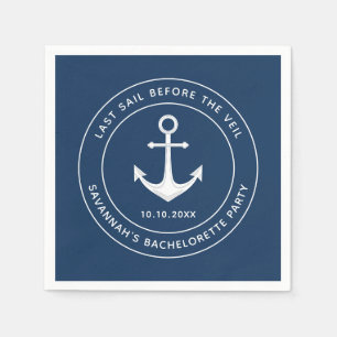 Letzte Segelpartie vor dem Schleier Nautische Hen Serviette