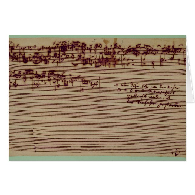Letzte Seite der Kunst von Fugue, 1740s (Vorderseite (Horizontal))