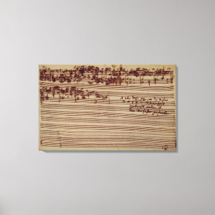 Letzte Seite der Kunst von Fugue, 1740s Leinwanddruck